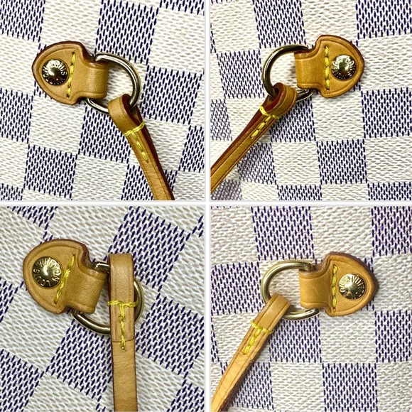 LOUIS VUITTON Damier Azur Neverfull GM Tote Shoulder Bag •LV-DUSTY•ORGANIZER•COA - Picture 8 of 17